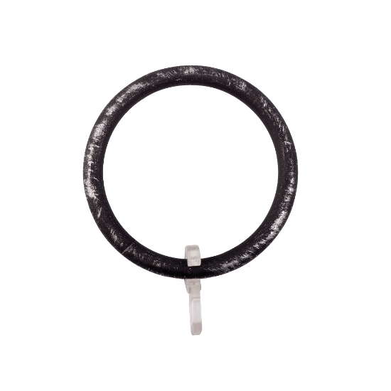 RING M/ØYE 40/50 SORT/SØLV 10 STK