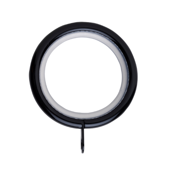 RING M/ØYE 37/48 BLANK SORT 10 STK