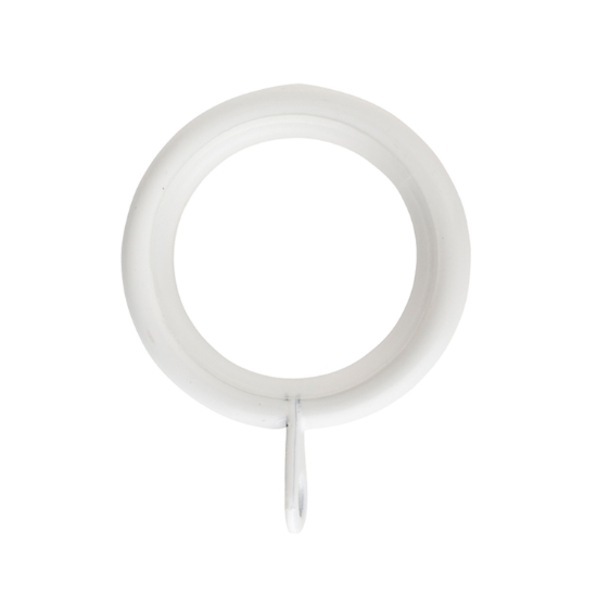 RING M/ØYE 28/38 HVIT 10 STK