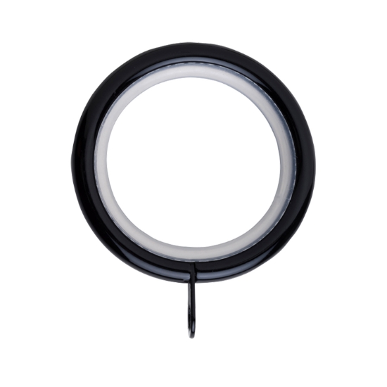 RING M/ØYE 28/38 BLANK SORT 10 STK