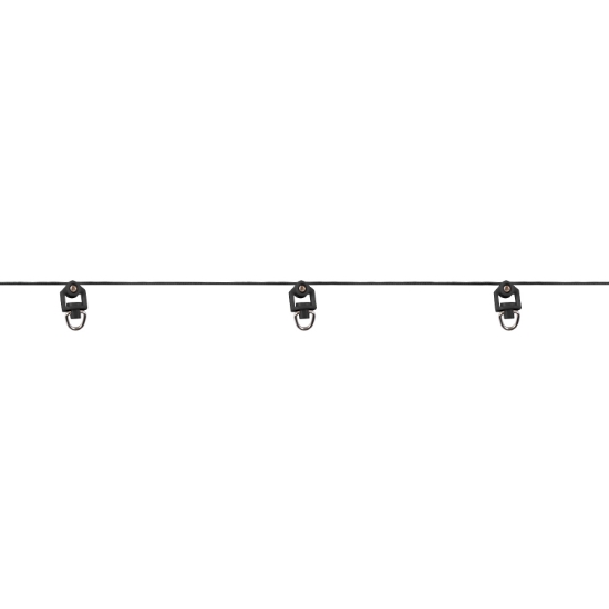 GLIDER PÅ SNOR 8 CM SORT METALL ØYE 10MM