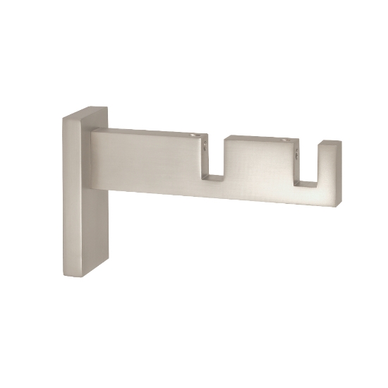 HOLDER DOBBEL 32X11 CLEAR BØRSTET STÅL 13 CM