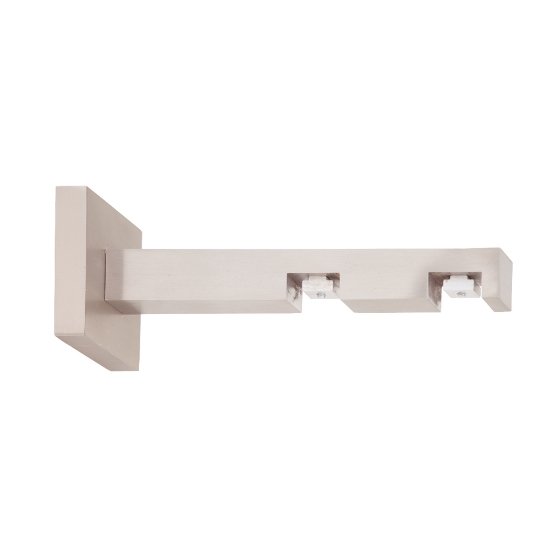 HOLDER DOBBEL 18X18 BØRSTET STÅL 13 CM