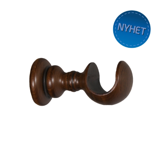 HOLDER 35MM TRE 10 CM ANT. VALNØTT