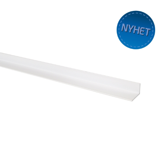 L-SIDESKINNER 13X20MM 160 CM HVIT 2 STK